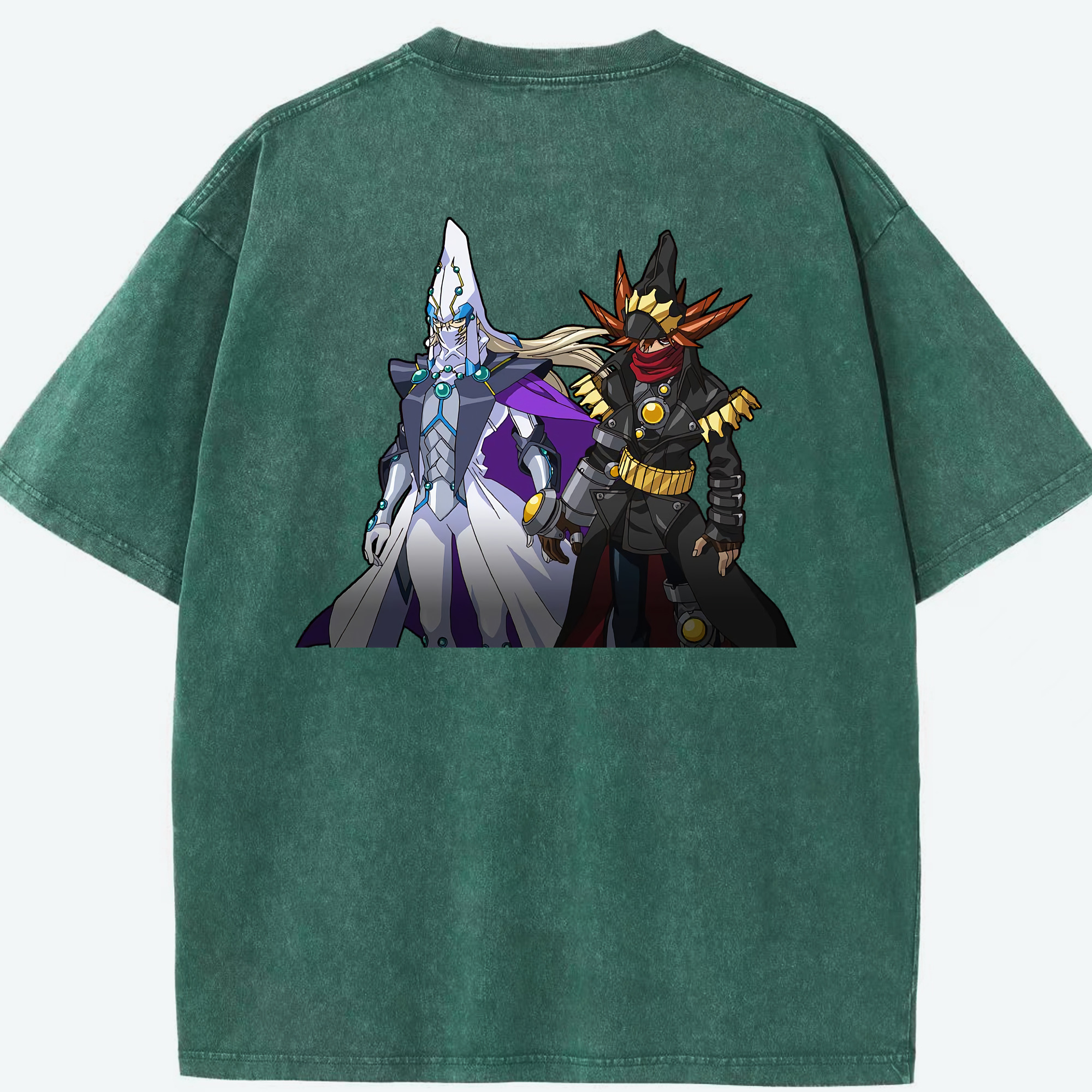 （画像用） 遊☆戯☆王 Yu-Gi-Oh! 綿100% ヴィンテージ風 半袖Tシャツ（背面プリント）